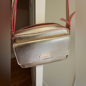 NWOT Lilly Pulitzer Gold Lilias Crossbody Bag